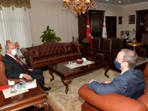 KKTC Cumhurbaşkanı Tatar, İngiltere Dışişleri Bakanı Raab ile görüştü