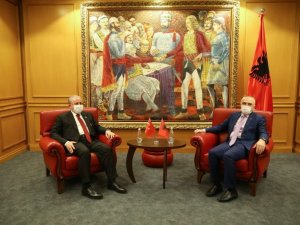 TBMM Başkanı Şentop, Arnavutluk Cumhurbaşkanı Meta ile görüştü