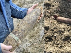 Polatlı’da Kurtuluş Savaşı’ndan kalma top mermileri bulundu