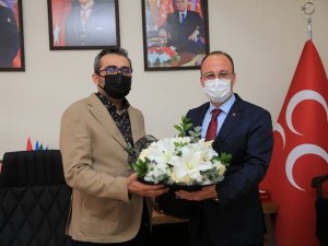 Başkan Örki yeni MHP İl Başkanına hayırlı olsun ziyaretinde bulundu