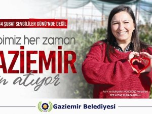 Gaziemir Belediyesi personellerinden anlamlı 14 şubat mesajı