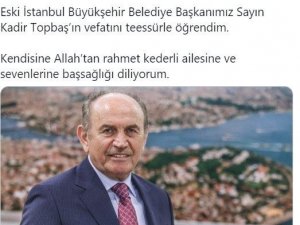 İstanbul Valisi Yerlikaya’dan, Kadir Topbaş paylaşımı