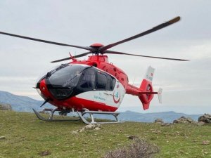 İzmir’de dağlık alanda yaralanan kadının imdadına hava ambulansı yetişti