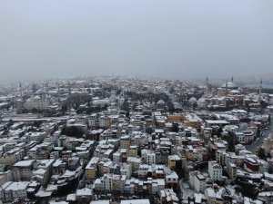 Beyaz gelinliğini giyen tarihi yarımada havadan görüntülendi