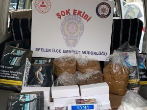 Aydın’da 8 kilo kaçak tütün ele geçirildi