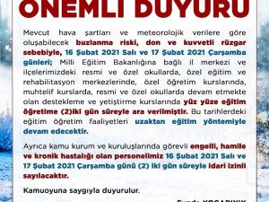 Uşak’ta okullar 2 gün daha tatil edildi