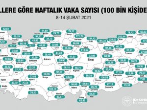 Sağlık Bakanı Fahrettin Koca illere göre haftalık vaka sayıları açıkladı
