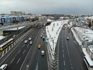 İstanbul trafiğindeki son durum havadan görüntülendi