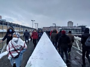 Toplu taşımada kar yoğunluğu