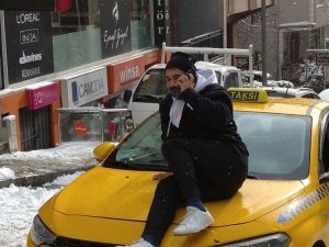 Şişli’de ilginç kar manzaraları
