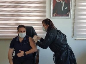 Kaymakam Taşçı, korona virüs aşısı oldu