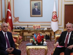TBMM Başkanı Şentop, Azerbaycan Başbakanı Esedov’u Meclis’te misafir etti