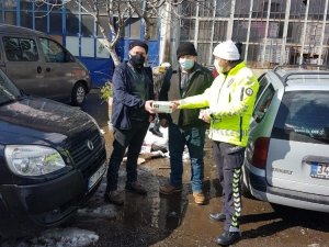 Sanayi esnafına maske dağıtıldı