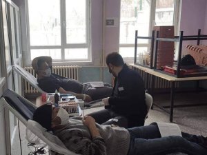 Köyde kan bağışı kampanyası