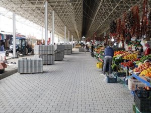 Menteşe pazaryeri yol yenileme çalışmasında sona gelindi