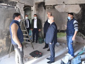 Başkan Kayda’dan evi yanan aileye ziyaret