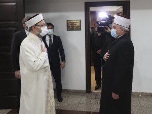 Diyanet İşleri Başkanı Erbaş, Kuzey Makedonya İslam Birliği Başkanı Fetahu’yu kabul etti