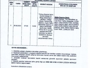 Aydın’da 5 saat elektrik kesintisi yaşanacak