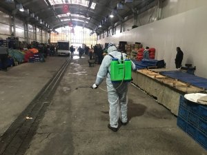 Ekipler dezenfekte çalışması yaptı