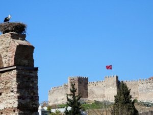 Baharın müjdecisi leylekler Selçuk semalarında