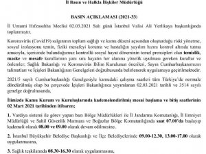İstanbul Valiliği’nden mesai saati düzenlemesi