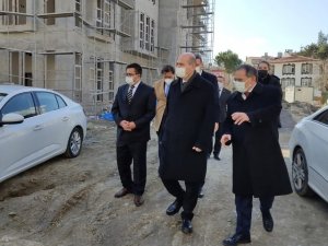 Bakan Soylu, Alaçam Hükümet Konağı inşaatında incelemelerde bulundu