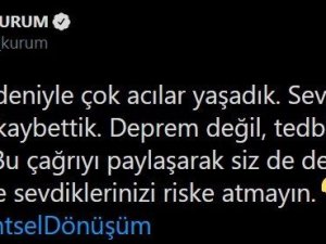 Bakan Kurum’dan ‘kentsel dönüşüme destek’ paylaşımı