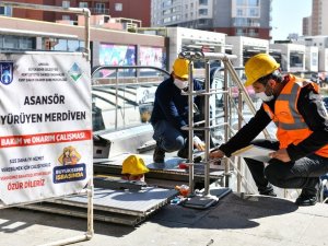 Başkent’teki asansör ve yürüyen merdivenlere bakım işlemi