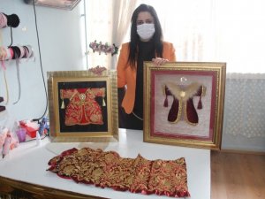 Padişah kaftanı desenli tablolar
