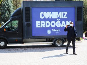 Battalgazi’de “Canımız Erdoğan” görseli büyük ilgi gördü