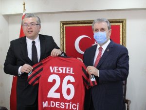 BBP Lideri Destici, Eskişehirspor yönetimini ağırladı