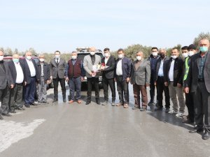 Saruhanlı’ya beton yol uygulaması