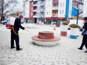 Hisarcık Belediyesinden dezenfekte çalışması