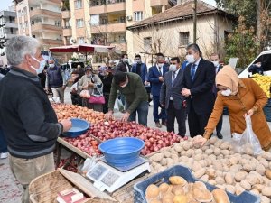 Osmaniye’de pazar yerlerinde korona virüs denetimi