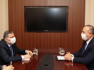 Dışişleri Bakanı Çavuşoğlu, Katar Emiri Hamad Al Thani tarafından kabul edildi