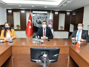 Denizli İl Sağlık Müdürü Öztürk ile ekibinden DTO’ya teşekkür