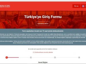 ‘Türkiye’ye giriş Formu’ uygulaması internet ortamına taşınıyor