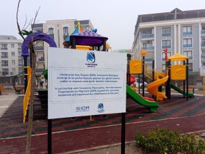 Mülteci çocuklar parkla uyum sağlayacak