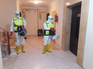 Dezenfeksiyon çalışmaları yoğun şekilde sürüyor