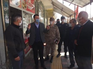 Dicle Kaymakamı Yurdagül, korona virüs denetimlerine katıldı