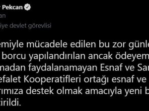 Bakan Pekcan, esnaf borçlarının yapılandırılmasına başlandığını duyurdu