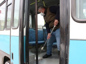 Erbaa’da özel halk minibüsleri dezenfekte ediliyor