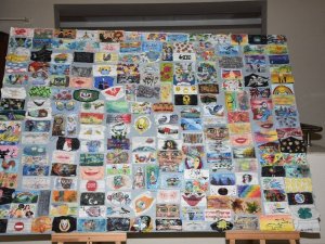 Korona virüs sürecinde maskeler sanata dönüştürüldü