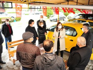 Balçova’da taksilere virüs koruması
