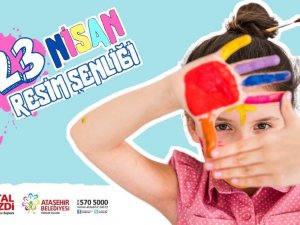 Ataşehirli çocuklar “Çocuk Bayramını” resmediyor