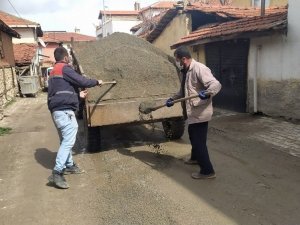 Hisarcık Belediyesi’nden kumlama çalışması