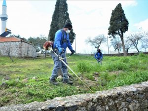 Aliağa Belediyesi bakım ve onarım ekipleri Bahçedere Mahallesi’nde