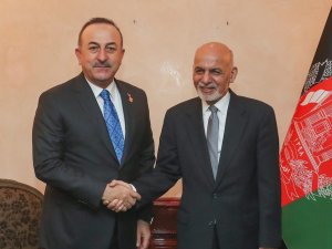 Bakan Çavuşoğlu, Afganistan Cumhurbaşkanı Gani ile görüştü
