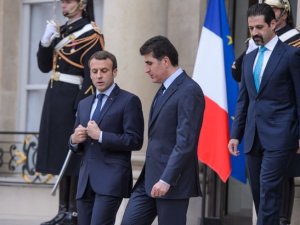 Macron ve IKBY Başkanı Barzani görüştü