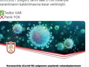 Sivas’ta bir köyde Covid-19 karantinası kaldırıldı